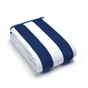 Serviette de plage Maël Bleu foncé - 90 x 180 cm*Maison Héritage Clearance