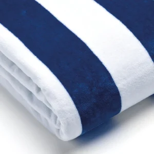 Serviette de plage Maël Bleu foncé - 90 x 180 cm*Maison Héritage Clearance