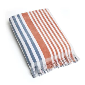 Serviette de plage Martinique Rouge / Bleu - 100 x 180 cm*Ines by Ines de la Fressange Best