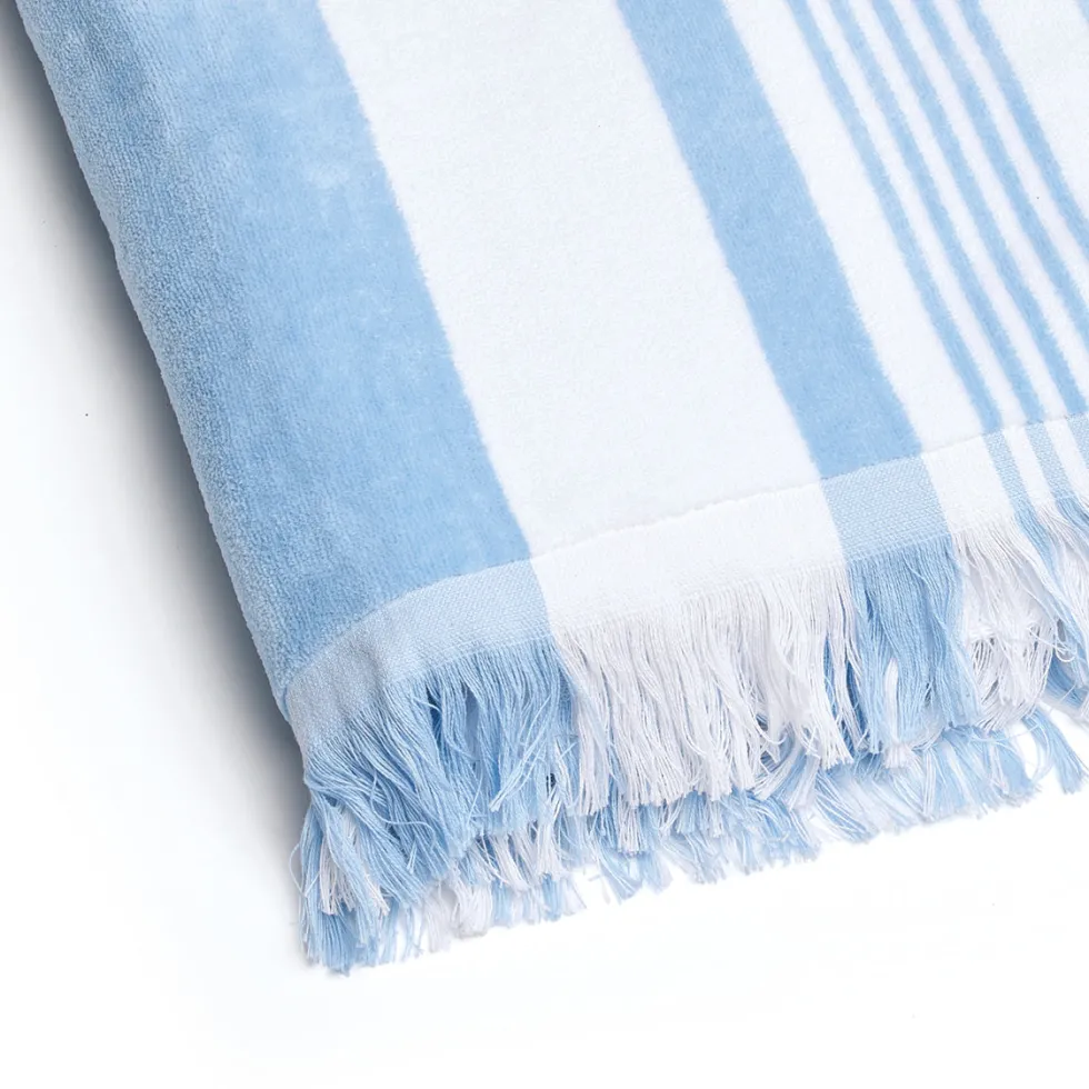 serviette_de_plage_philip_1.webp Serviette de plage Philippines Bleu clair - 100 x 180 cm*Cacharel Discount
