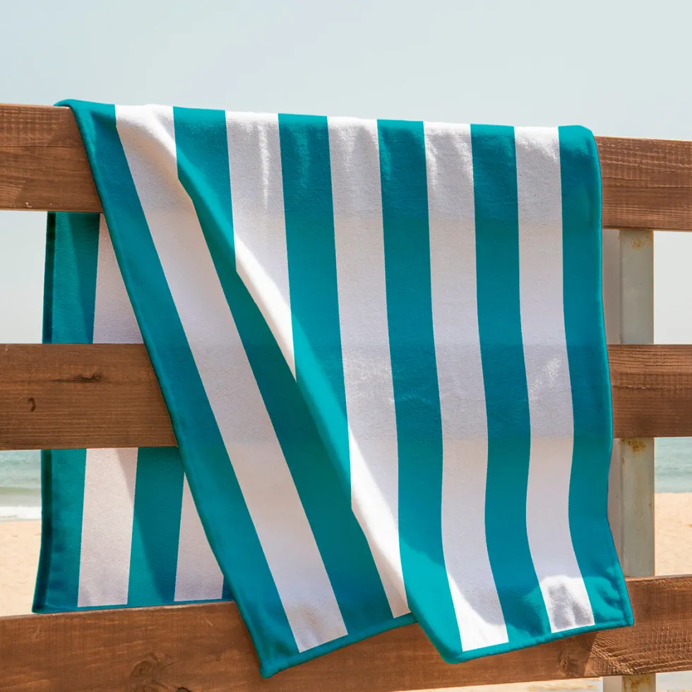 serviette_de_plage_selena_2.webp Serviette de plage Selena Turquoise - 90 x 180 cm*Ines by Ines de la Fressange Fashion