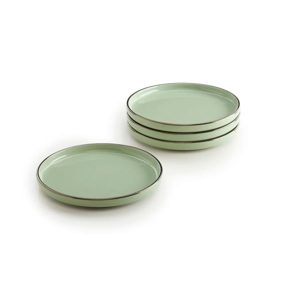 set_de__assiettes__desser_0.webp Set de 4 assiettes à dessert avec relief - Vert foncé*Brandt Clearance