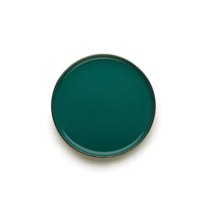 Set de 4 assiettes à dessert avec relief - Vert foncé*Sauter Hot