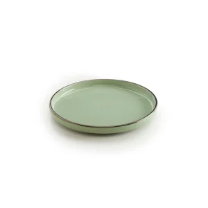 Set de 4 assiettes à dessert avec relief - Vert foncé*Brandt Clearance