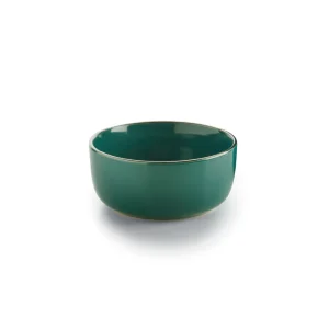 Set de 4 assiettes creuses avec relief - Vert foncé*Sauter Sale