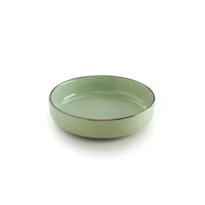 Set de 4 assiettes creuses avec relief - Vert foncé*Brandt New