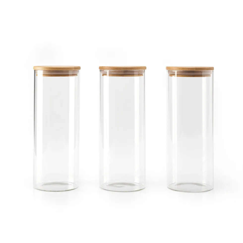 set_de__bocaux_hauts_en_v_0-1.webp Set de 3 bocaux hauts en verre avec couvercle en bambou – transparent*Sauter Discount
