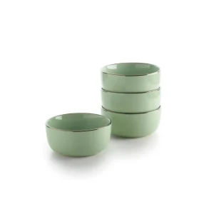 Set de 4 bols avec relief - Vert foncé*Brandt Online