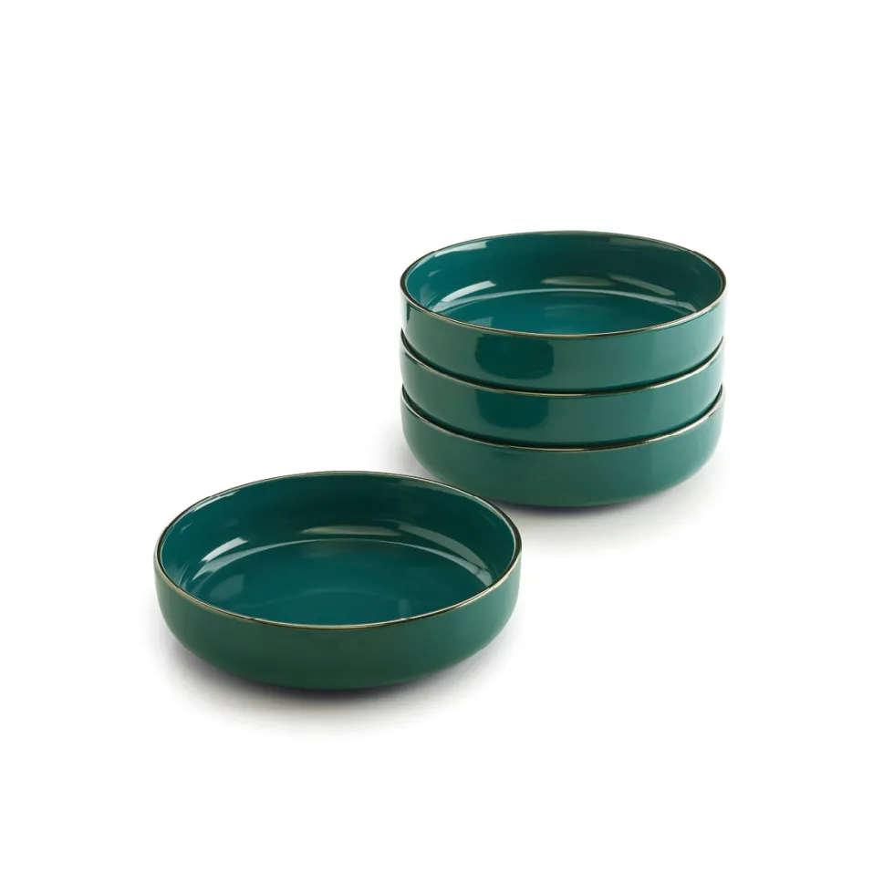 set_de__bols_avec_relief__0-2.webp Set de 4 bols avec relief - Vert foncé*Sauter Discount