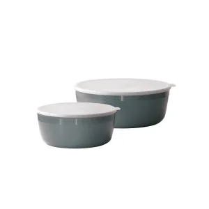 Set de 2 boîtes de conservation basses avec couvercle hermétique – 1300 ml + 2500 ml*Kalorik Discount