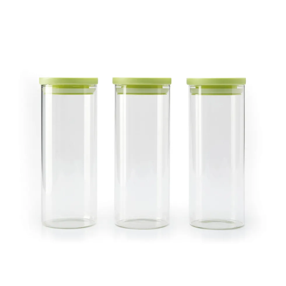 set_de__botes_en_verre_av_0-3.webp Set de 3 boîtes en verre avec couvercle en plastique – transparent et vert – 1.5l*Brandt Online