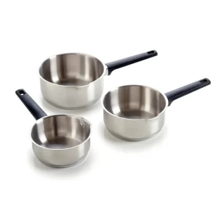 Set de 3 casseroles Triple fond - acier inoxydable - Argent*Brandt Online
