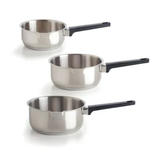 Set de 3 casseroles Triple fond - acier inoxydable - Argent*Brandt Online