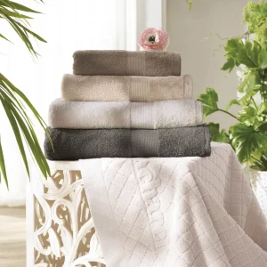 Set de 2 draps de bain Gris foncé- 70 x 140 cm*Cacharel Hot