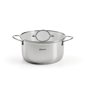 Set de 2 faitouts avec couvercles Qulinox Pro - Triple fond - acier inoxydable - 20 + 24 cm - Argenté*Sauter Best