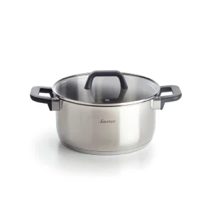Set de 2 faitouts avec couvercles Qulinox - Triple fond - acier inoxydable - Argenté*Sauter Outlet