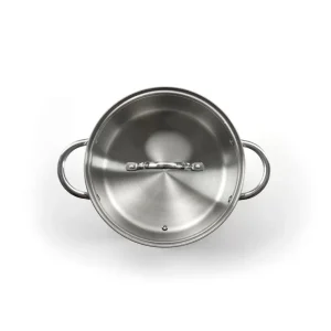 Set de 2 faitouts avec couvercles Qulinox Pro - Triple fond - acier inoxydable - 20 + 24 cm - Argenté*Sauter Best