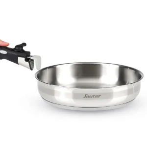 Set de 3 poêles en inox avec poignée amovible*Sauter Sale