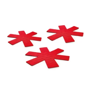 Set de 3 protège-poêles en rouge 35 cm*Brandt Discount