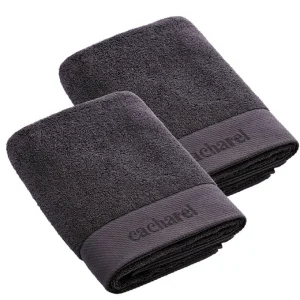 Set de 2 serviettes - 50 x 100 cm - Gris foncé*Cacharel Online