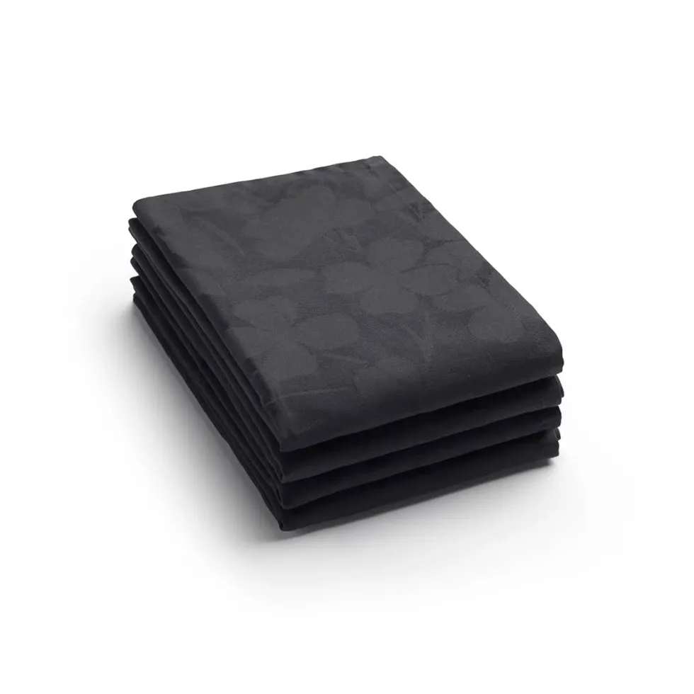 set_de__serviettes__tiss__0-6.webp Set de 4 serviettes - tissé Jacquard - Petites Fleurs Gris foncé*Cacharel Hot