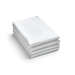 Set de 4 serviettes - tissé Jacquard - Petites Fleurs Blanc*Cacharel Sale