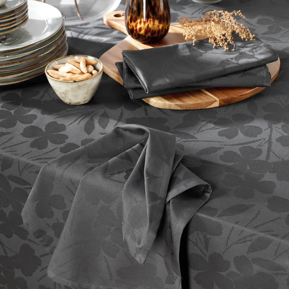 set_de__serviettes__tiss__0.webp Set de 4 serviettes - tissé Jacquard - Petit Chênes gris foncé*Rodier Hot