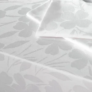 Set de 4 serviettes - tissé Jacquard - Petites Fleurs Blanc*Cacharel Sale