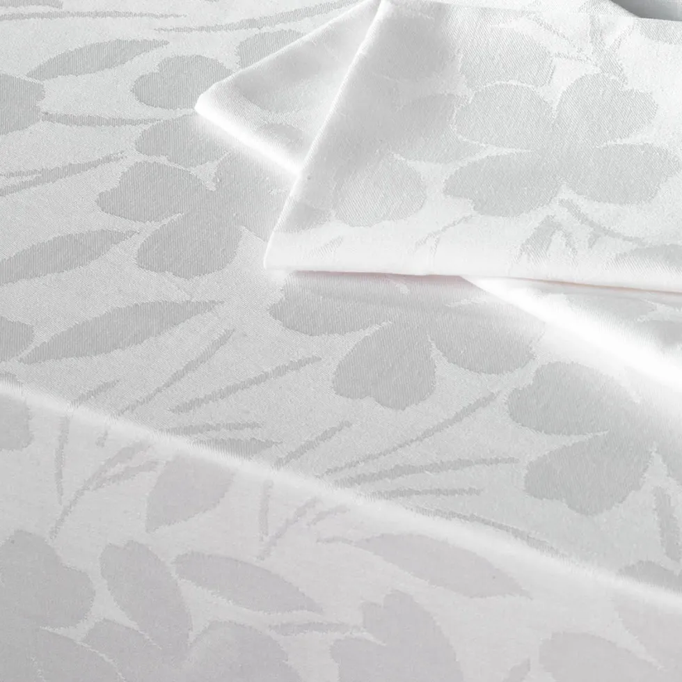 set_de__serviettes__tiss__3-1.webp Set de 4 serviettes - tissé Jacquard - Petites Fleurs Blanc*Cacharel Sale