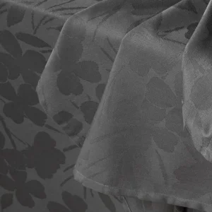 Set de 4 serviettes - tissé Jacquard - Petites Fleurs Gris foncé*Cacharel Hot