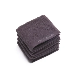 Set de 4 serviettes d'invitées - Gris foncé*Chevignon Hot