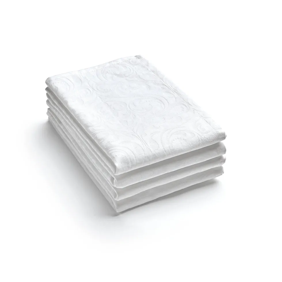 set_de__serviettes_tiss_j_0-1.webp Set de 4 serviettes tissé Jacquard Fleurette - 50 x 50 cm - Blanc*Sauter Discount