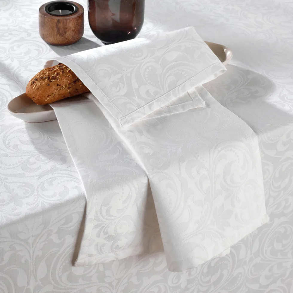 set_de__serviettes_tiss_j_1-1.webp Set de 4 serviettes tissé Jacquard Fleurette - 50 x 50 cm - Blanc*Sauter Discount