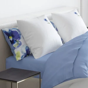 Set de 2 taies d'oreiller rectangulaires - 50 x 70 cm- Pansy Blanc clair*Cacharel Clearance