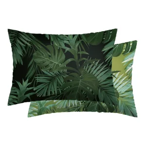 Set de 2 taies d'oreiller satin de coton - Jungle Vert*Chevignon New