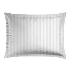 Set de 2 taies d'oreiller satin de coton Jardin de Roses Blanc - 50 x 70 cm*Cacharel Discount