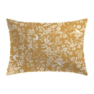 Set de 2 taies d'oreiller satin de coton Birds Jaune*Cacharel New