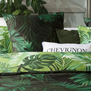 Set de 2 taies d'oreiller satin de coton - Jungle Vert*Chevignon New