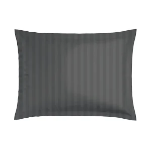 Set de 2 taies d'oreiller satin de coton - Flore noir/gris*Cacharel New