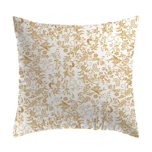 Set de 2 taies d'oreiller satin de coton Birds Jaune*Cacharel New