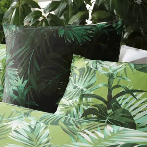 Set de 2 taies d'oreiller satin de coton - Jungle Vert*Chevignon New