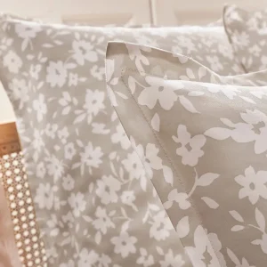 Set de 2 taies d'oreiller satin de coton - Elégance taupe*Rodier New
