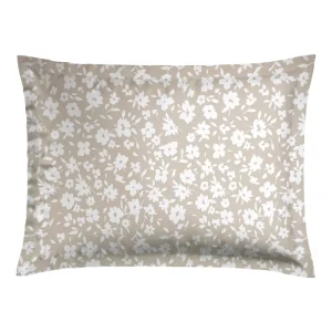 Set de 2 taies d'oreiller satin de coton - Elégance taupe*Rodier New