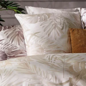 Set de 2 taies d'oreiller satin de coton - Jungle Taupe*Chevignon Sale