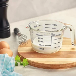 Set de 2 tasses à mesurer en verre résistantes à la température – avec anse – 500 ml + 1000 ml*Kalorik Discount