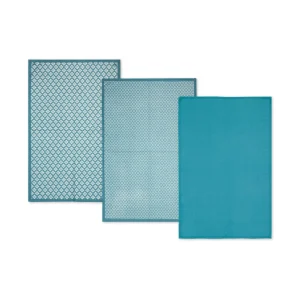 Set of 3 kitchen towels Blue - 70 x 45 x 0,3 cm*Vipshopboutic Outlet