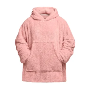 Sweat plaid en polaire ultra doux et confortable - Rose clair*Maison Héritage Online