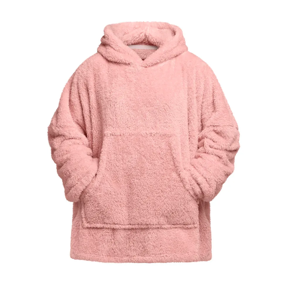 sweat_plaid_en_polaire_ul_0.webp Sweat plaid en polaire ultra doux et confortable - Rose clair*Maison Héritage Online