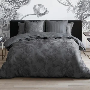Taie de traversin - Flore Noir/gris*Cacharel Online