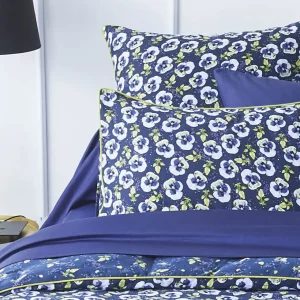 Taie de traversin - Pansy small Blue foncé*Cacharel Outlet